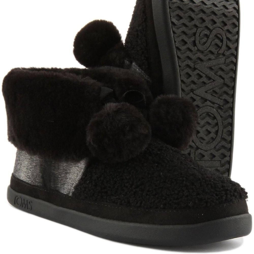 TOMS Celeste Faux Shearling Bootie Slippers